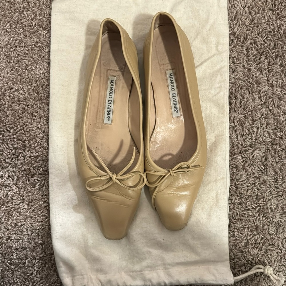 1990s Classic Manolo Blahnik Ballet Flats